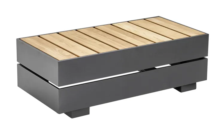 Gartentisch SOLPURI �BOXX Couchtisch� 45x90cm anthrazit Tekholz